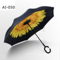 UV Protection Windproof Large Big Straight Car Umbrella with C-Shaped Handle